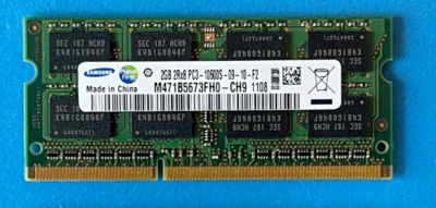 SAMSUNG 2GB PC3-10600 DDR3-1333 CL9 204-Pin SODIMM RAM M471B5673FH0-CH9 - Image 1 of 2