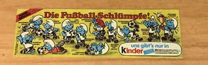 Beipackzettel - Die Fußballschlümpfe 1988 ORIGINAL dickes Papier - Bild 1 von 2
