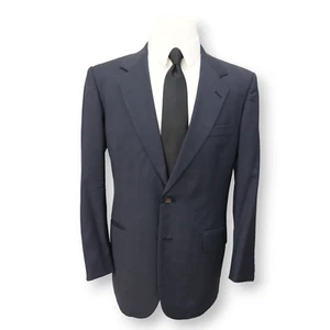 SAKS FIFTH AVENUE mens blue plaid WOOL USA sport coat suit jacket blazer 42 R - Picture 1 of 9