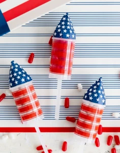 4TH OF JULY ROCKET POPS TREAT CONTAINERS SET OF 8 MY MINDS EYE - Picture 1 of 4