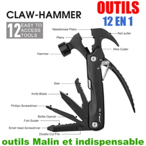 Pince Multifonctions Tools outils Couteau Camping Car Sport Rando Brico Survie - Photo 1 sur 9