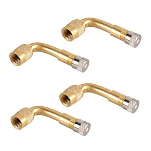 4 Pcs Car Tire Right Angle Valve Stem Adapter Valve Stem Extension Two Wheels - Picture 1 of 5