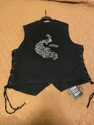 Milwaukee Performance Black Denim Bedazzled Vest Size 5XL - Image 1 of 3