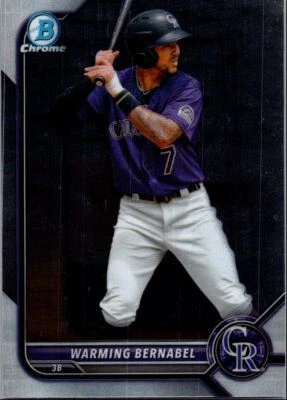 2022 Bowman Chrome Prospects Warming Bernabel Colorado Rockies #BCP-188 - Image 1 of 2