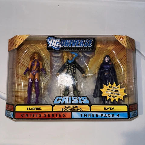 New STARFIRE, RAVEN & CAPTAIN BOOMERANG 3-Pack Figures DC UNIVERSE CRISIS SERIES Cover