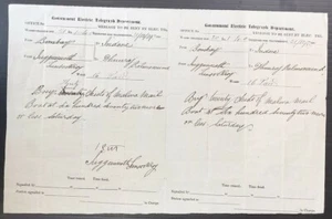 AOP 1859 India GOBIERNO TELÉGRAFO ELÉCTRICO telegrama par unido - sobre opio - Imagen 1 de 1