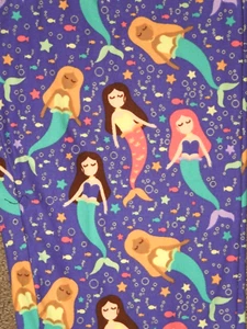 LuLaRoe OS Mermaid Mythical Sea Life ~ Star Fish ~ Ocean One Size Leggings - Picture 1 of 2