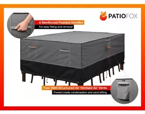 Patio Table Cover Rectangular Heavy Duty Waterproof Outdoor Cover - PATIOFOX - Picture 1 of 7