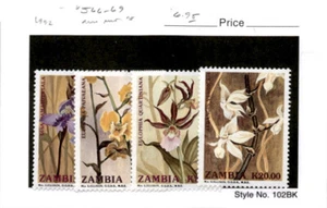 Zambia, Postage Stamp, #566-569 Mint NH, 1992 Flowers - Picture 1 of 1