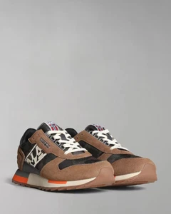 Sports Shoes Sneakers MENS Napapijri Lifestyle Camouflage Brown Virtus In Stock - Picture 1 of 9