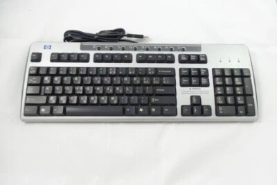 Compaq KU-0133 104-Key USB Keyboard US Layout - Black/Silver (434822-001) - Image 1 of 2