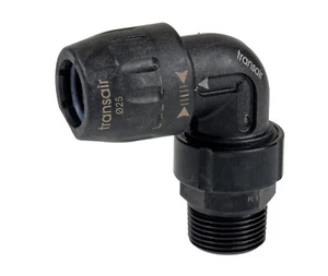 Legris Transair Male Stud 90 Deg Elbow Fittings with Tapered BSP Threads 6609 - Picture 1 of 1