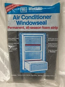 Mortite Aire Acondicionado Sello Ventana Permanente Todas las Temporadas Tira de Espuma 1 1/4" Nuevo en Paquete - Imagen 1 de 5