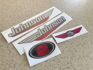Johnson Sea Horse 2 HP Vintage Outboard Motor Decals Vinyl + FREE Shipping! - Picture 1 of 1