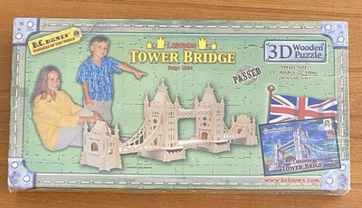 B.C. Bones London Tower Bridge Small Sz 3D Wooden Puzzle SEALED - Image 1 of 4