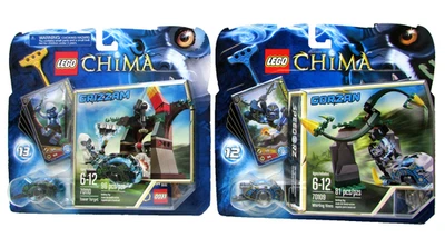 Lego LEGENDS OF CHIMA 70110 Tower Target & 70109 Whirling Vines New Sealed Ret. - Image 1 of 3