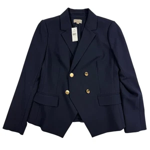 Neu mit Etikett Loft marineblauer zweireihiger Blazer Anzugjacke Größe 6 Karriere Stretch - Bild 1 von 17