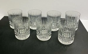 Set Of 7 Fostoria Crystal Heritage Double Old Fashion Elegant Clear Glasses 8 oz - Picture 1 of 13