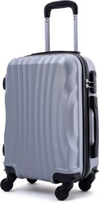 Valigia Easyjet 45X36X20 Cm Trolley Bagaglio a Mano in ABS 4 Ruote (Argento, 303 - Immagine 1 di 4