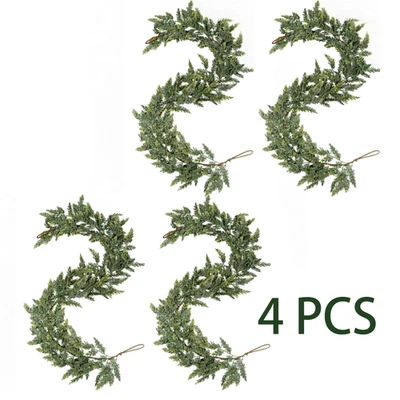 Guirnalda de Cedro Artificial 70" con 20 Conos de Pino Artificiales Decoraciones Lote EE. UU. Foto 1 de 4