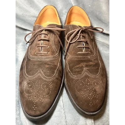Wilson & Dean Wilkes Bashford Brown Suede Oxford Dress Shoes Men's 10.5 - Image 1 of 4