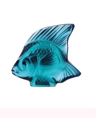 New Boxed Sealed Lalique Poisson Turquoise Crystal - Image 1 of 4