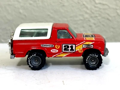 1982 HOT WHEELS 1980 FORD BRONCO WITH REAL RIDER RUBBER TIRES RED EXC CLEAN COND - Image 1 of 4