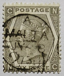 GB VICTORIA CLASSICS FINE SCARCE 1872 6d Grey Plate 12. €350. SG125 - Bild 1 von 3