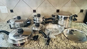 Juego de utensilios de cocina Saladmaster System 7 316Ti titanio acero inoxidable hecho en EE. UU. - Imagen 1 de 23
