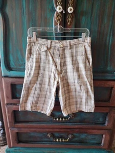Vans Brown Multicolor Plaid Boys Shorts Size 18 - Picture 1 of 5