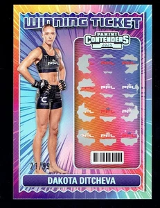 2025 Panini Contenders PFL Dakota Ditcheva Winning Ticket 21/99 - Picture 1 of 2