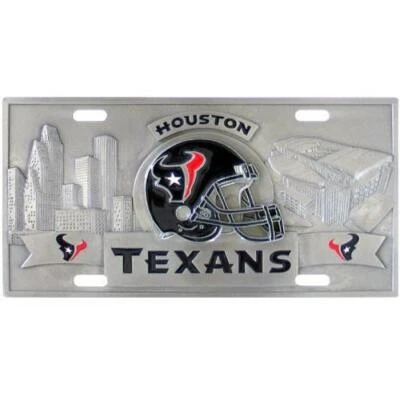 Houston Texans Metal Sólido 3D Placa de Licencia de Coleccionista NFL Fútbol Foto 1 de 3