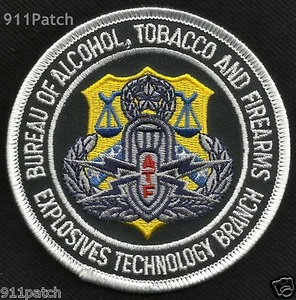 ATF - Alcohol Tobacco & Firearms - Explosives Technology Branch POLICE Patch - Bild 1 von 3
