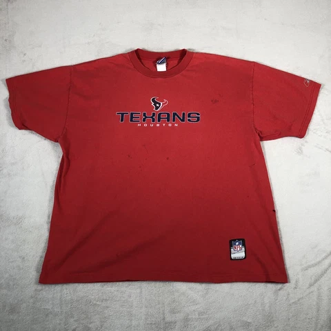 Houston Texans Shirt Adult XL Red Rebook NFL Football Sports Mens Casual U11 Cover