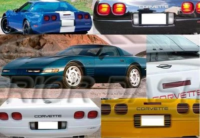 CHEVROLET CHEVY CORVETTE C4 C-4 CROMO PARACHOQUES LETRAS LOGO INSERCIONES 1990 1991 1992 Foto 1 de 4