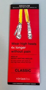 Vivian Lou Classic Weight-Shifting Insoles for High Heels Medium 1 Pair - Picture 1 of 2