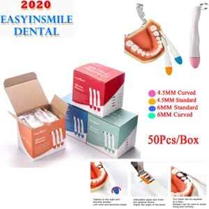 50Pcs Disposable Matrix Bands Curved Dental Pro Metal Sectional Matrices 4.5/6MM - Picture 1 of 16