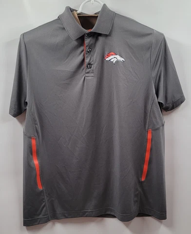 Majestic Cool Base Denver Broncos Polo Men's XL Gray Cover