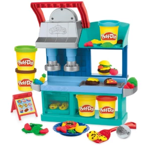 2-seitiges Küchenspielset Restaurant Kochen Spielzeug Spielen Kochen Lebensmittel Spielzeug - Bild 1 von 8