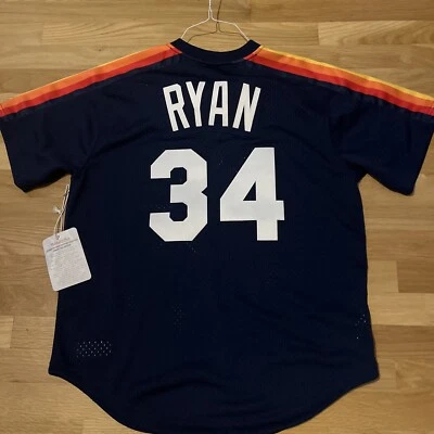 Camiseta deportiva Mitchell & Ness de los Astros de Houston de Nolan Ryan para hombre talla L 44 BP Foto 1 de 4