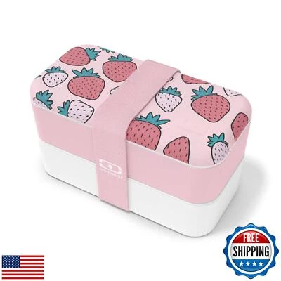 monbento - Bento Box Adulto MB Original Gráfico Fresa - 2 Compa a Prueba de Fugas Foto 1 de 4