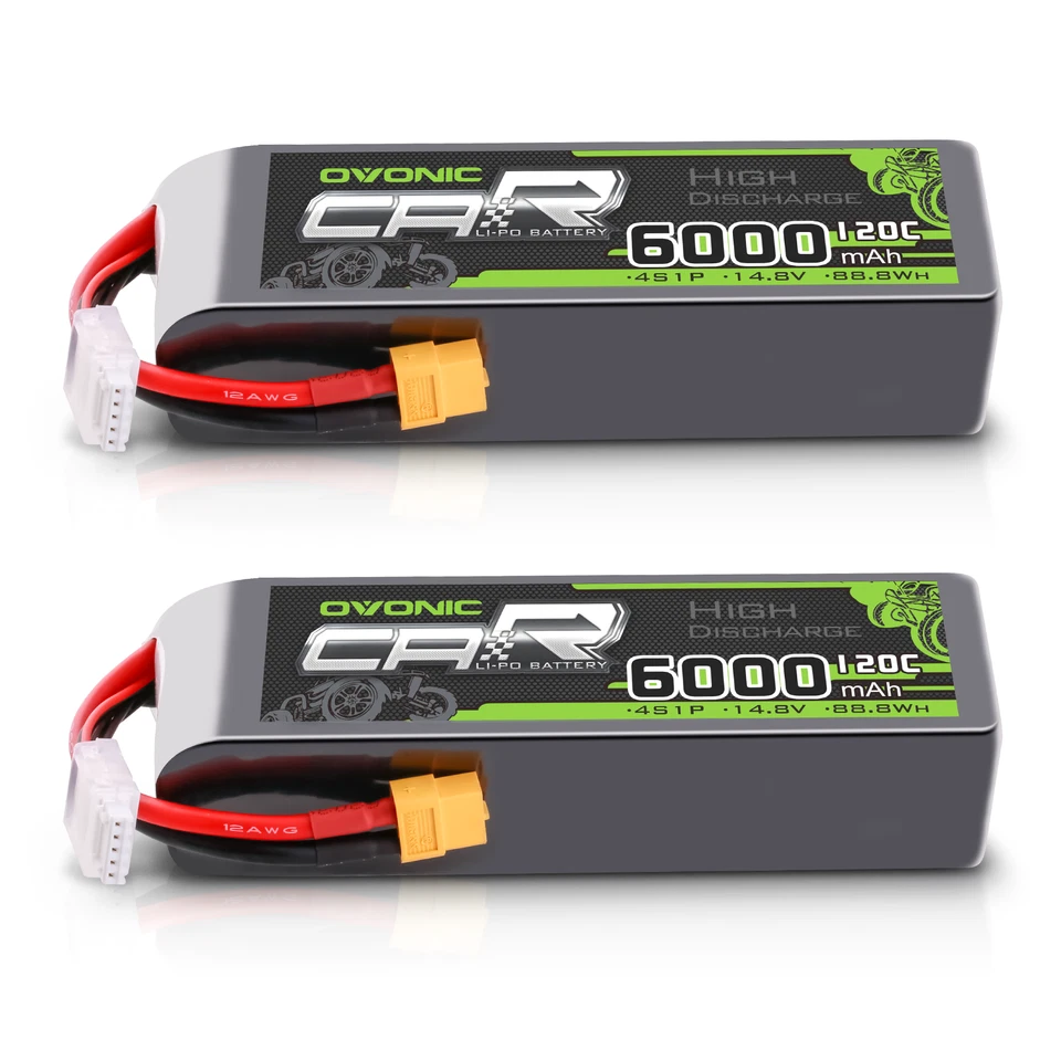 Ovonic 14.8V 50C 6000mAh 4S LiPo Battery T for 1/10 RC Car truck Boat Tank