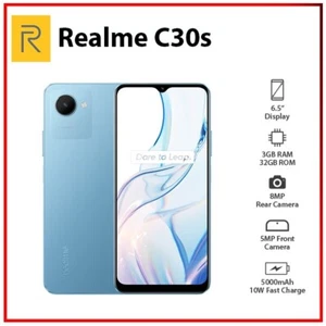 (Unlocked) Realme C30s 3GB+32GB BLUE Global Ver. Dual SIM Android Mobile Phone - Afbeelding 1 van 5