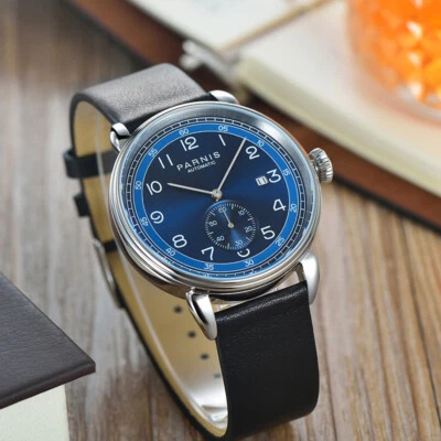 42mm Parnis Automatic Movement Mechanical Watch Men's Wristwatch Date Indicator - Image 1 of 4