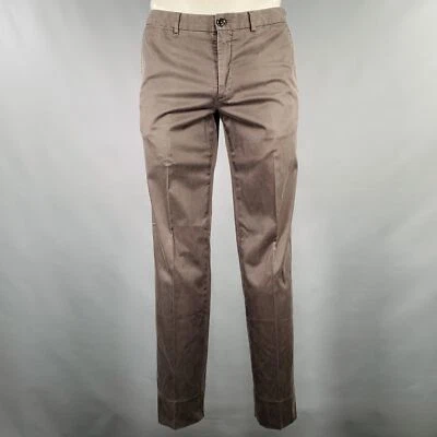 Брюки повседневные ERMENEGILDO ZEGNA размер 34 серые коричневые из хлопковой смеси - Изображение 1 из 4