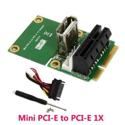 Adaptador Mini PCI-E a PCI-E 1X medio tamaño completo para tarjeta de prueba PCI-E a mini PCIE Foto 1 de 4
