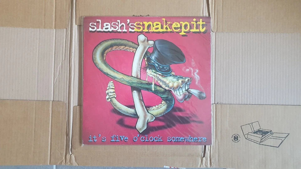 SLASH SNAKEPIT IT'S FIVE O CLOCK SOMEWHERE VINYLE - 2 LP ULTRA RARE - Photo 1/4