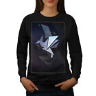 Wellcoda Origami Bird Womens Sweatshirt, Art Casual Pullover Jumper