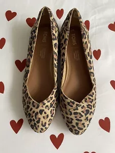 Toms Leopard Print Womens Suede Julie Flats Size 7 Brand New! - Picture 1 of 6