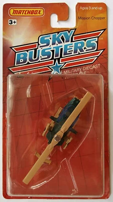 MatchBox Mission Chopper Helicopter, Black and Tan Version On its Card. 1989. - Image 1 of 4